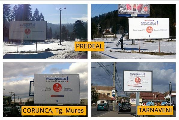 BRAȘOV. Panouri antivaccinare, în ziua declarării epidemiei de gripă 1 panouri_2.jpg