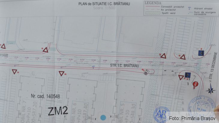 BRAȘOV. De 4 străzi nou asfaltate se vor bucura locuitorii din cartierul Tractorul 1 bratianu plan situatie detaliu_res_267475.jpg