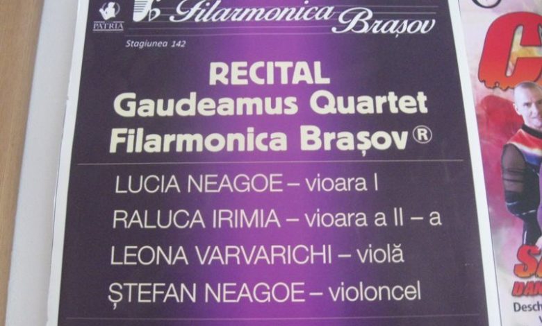 BRAȘOV. Gaudeamus Quartet, cu „Serioso” și „Din viața mea” 1 gaudeamus_5.jpg