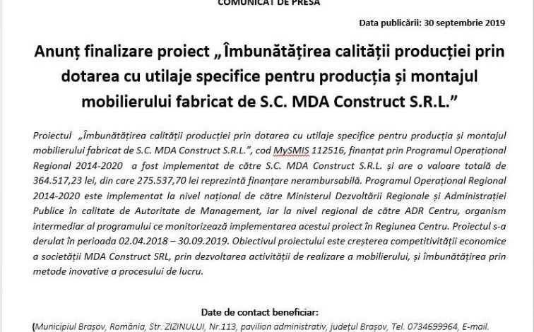 Anunț finalizare proiect „Îmbunătățirea calității producției prin dotarea cu utilaje specifice pentru producția și montajul mobilierului fabricat de S.C. MDA Construct S.R.L.” 1 proiect1.jpg