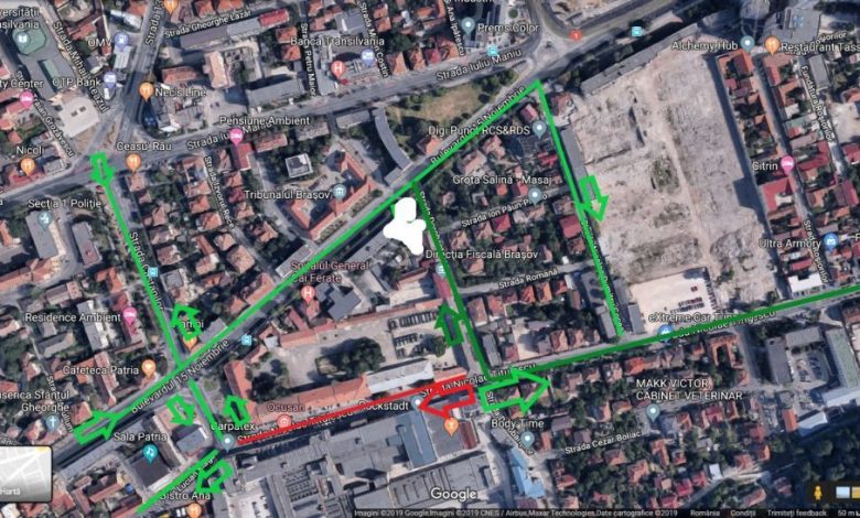 BRAȘOV. Trafic restricționat pe strada cu sediul Poliției 1 bc148d48-c0c3-4cdf-95f2-80a2caf3a874.jpg