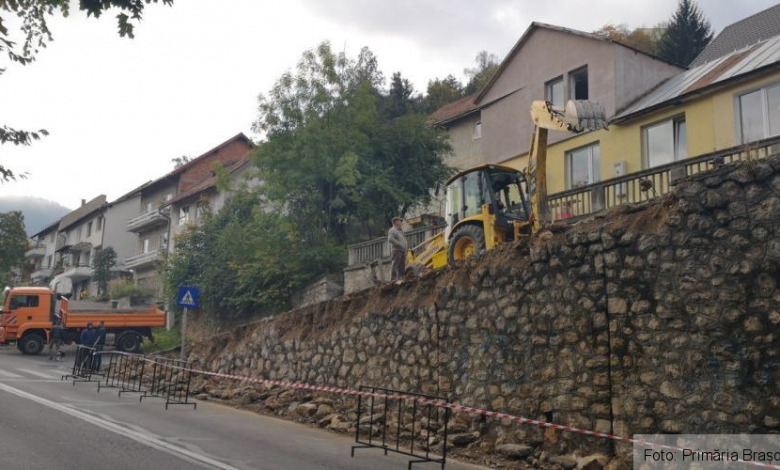 Update BRAȘOV. Acces interzis pe str. Warthe din cauza lucrărilor pentru refacerea zidului de sprijin 1 zid-warthe.jpg