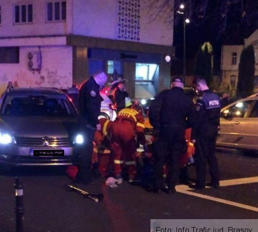 BRAŞOV. Accident pe „zebra” din faţa clinicii Hiperdia (FOTO) 1 accidentpieton_2.jpg