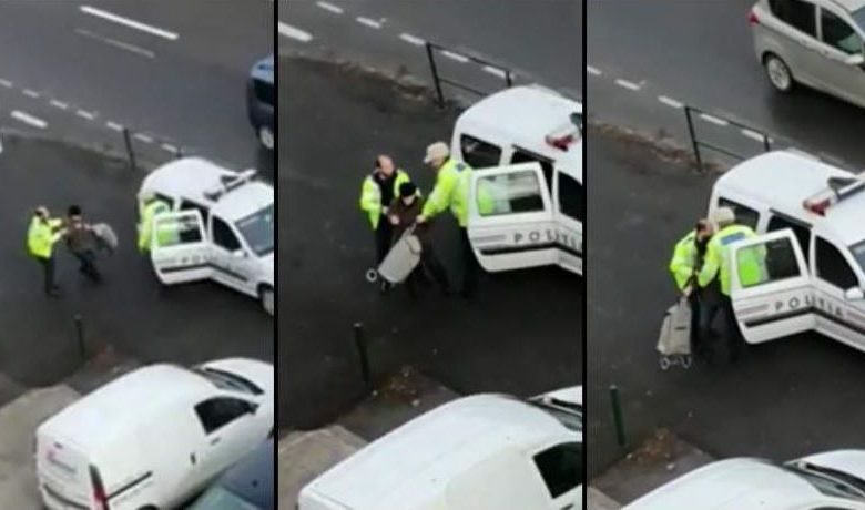BRAȘOV. Bătrână „săltată” la dubă după ce a traversat neregulamentar 1 batrana-duba.jpg