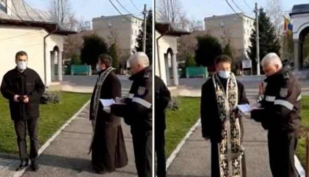 CORONAVIRUS. Preot amendat cu 20.000 de lei. A organizat o slujbă în curtea bisericii 1 preot_9.jpg
