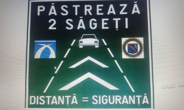 PROIECT. Săgeţi pe carosabil pentru a marca distanţa de siguranţă dintre maşini 1 distantaauto.jpg