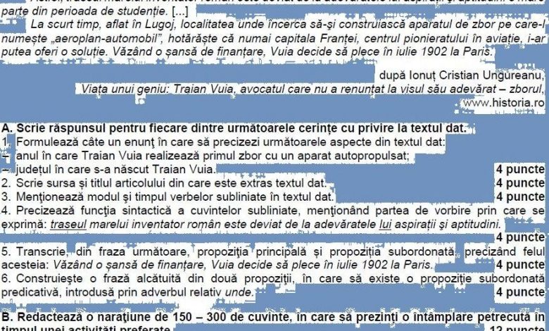 Update EN 2020. Răspunsurile corecte la română și cum se punctează 1 subromanaen1.jpg