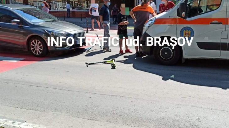 BRAȘOV. Copil accidentat ușor de o mașină, pe Calea București (FOTO) 1 20200706_154732_281633.jpg