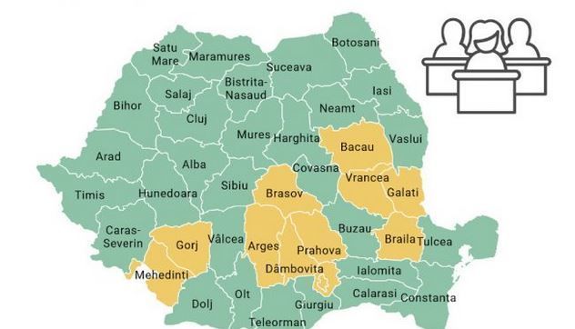COVID-19. BRAȘOVUL, cu școlile în scenariul galben - ce presupune acesta 1 harta-scoala-galben.jpg