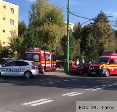 BRAȘOV. ULTIMA ORĂ. Autoturism în stâlp, pe Hărmanului! Persoană în stop cardio-respirator 1 accidentharmanului.png