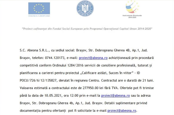 „Proiect cofinanțat din Fondul Social European prin Programul Operațional Capital Uman 2014-2020” 1 abeona_2.png