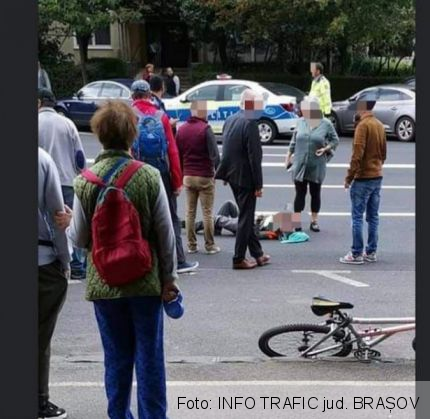 BRAȘOV. Update: Pe Vlahuță... Autoturism lovit de... un biciclist beat criță (FOTO) 1 FB_IMG_1630592516035_290918.jpg