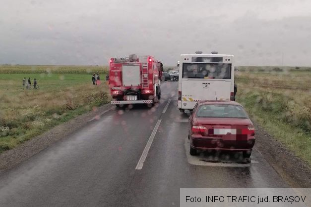 BRAȘOV. Accident cu victimă încarcerată, pe drumul spre Tărlungeni (FOTO) 1 FB_IMG_1632148030763_291330.jpg