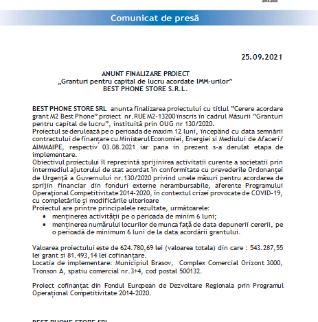 ANUNȚ FINALIZARE PROIECT „Granturi pentru capital de lucru acordate IMM-urilor” - BEST PHONE STORE S.R.L. 1 bestphone_3.png