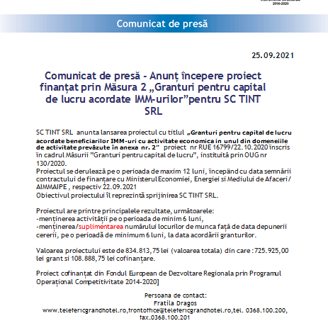 Comunicat de presă - Anunț începere proiect finanțat prin Măsura 2 „Granturi pentru capital de lucru acordate IMM-urilor” pentru SC TINT SRL 1 tint_3.png