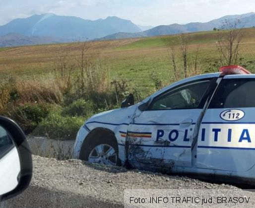 BRAȘOV. Autospecială de poliție implicată într-un incident rutier, pe DN 73 1 FB_IMG_1634639855805_292059.jpg