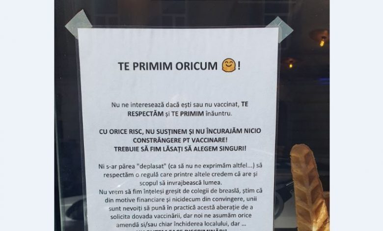 BRAȘOV. „Nu ne interesează dacă ești sau nu vaccinat” 1 afisa.jpg
