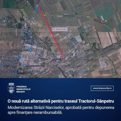 Update. Consiliul Local Brașov a aprobat modernizarea străzii Narciselor, pentru descongestionarea traficului (din)spre Sânpetru 1 FB_IMG_1636128441215_292421.jpg