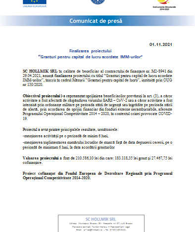 Finalizarea proiectului „Granturi pentru capital de lucru acordate IMM-urilor” 1 grant53.png