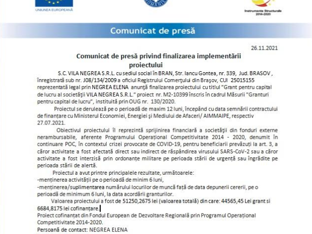 Comunicat de presă privind finalizarea implementării proiectului 1 negrea.png