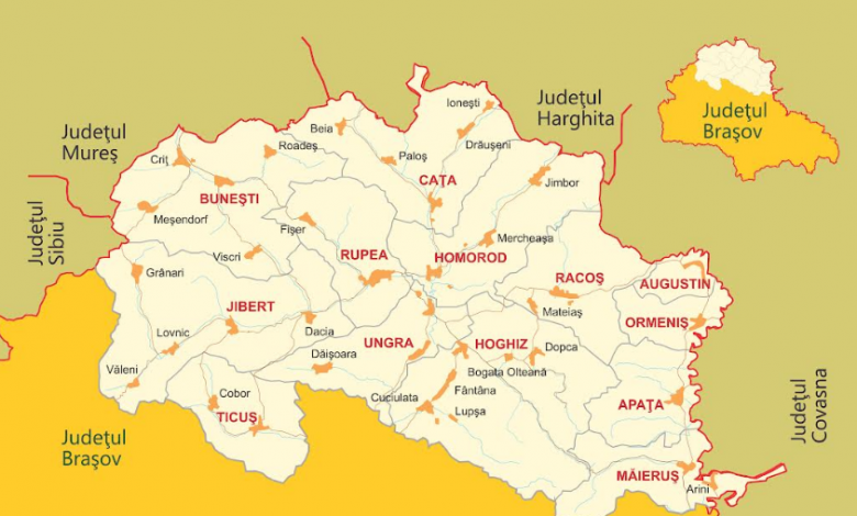 APEL DE SELECȚIE - Măsura M7/6A– Sprijinirea inițiativelor de cooperare în teritoriul GAL ATBN 1 hartajudet.png