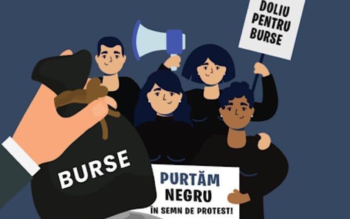 BRAȘOV. Elevii ies în stradă pentru burse 1 elevi-protest1.jpeg