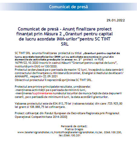 Comunicat de presă - Anunț finalizare proiect finanțat prin Măsura 2 „Granturi pentru capital de lucru acordate IMM-urilor” pentru SC TINT SRL 1 tint_7.png