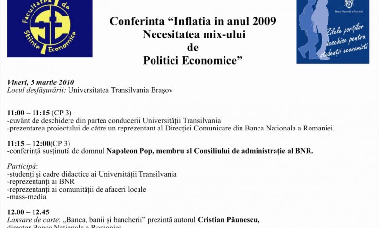 Brașov: Conferința Inflația în anul 2009 5 | MyTex.ro