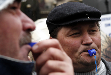 1.000 de bugetari protestează la Cotroceni 5 | MyTex.ro