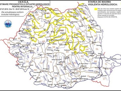 Avertizarea cod galben de inundații, prelungită 5 | MyTex.ro