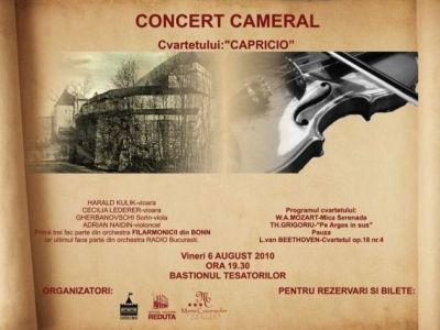 Brașov: Concert cameral la Bastionul Ţesătorilor 5 | MyTex.ro