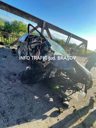 Update. BRAȘOV. A scăpat teafăr ca prin minune din accidentul de pe pod 7 | MyTex.ro