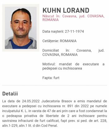 Covăsnean condamnat la Brașov, dat în urmărire 5 | MyTex.ro
