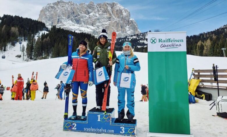 Ania Caill, pe podium alături de o medaliată olimpică! LOC 2 la Super G... 3 | MyTex.ro