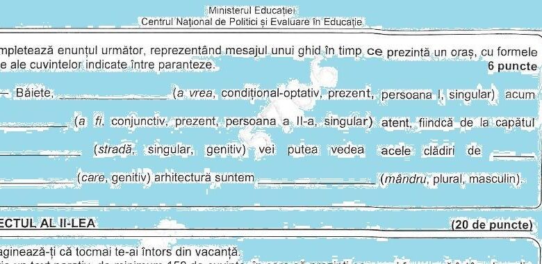 Update EN 2022. Ce s-a dat la română. Subiecte relativ ușoare. Punctul care dă bătăi de cap 5 | MyTex.ro