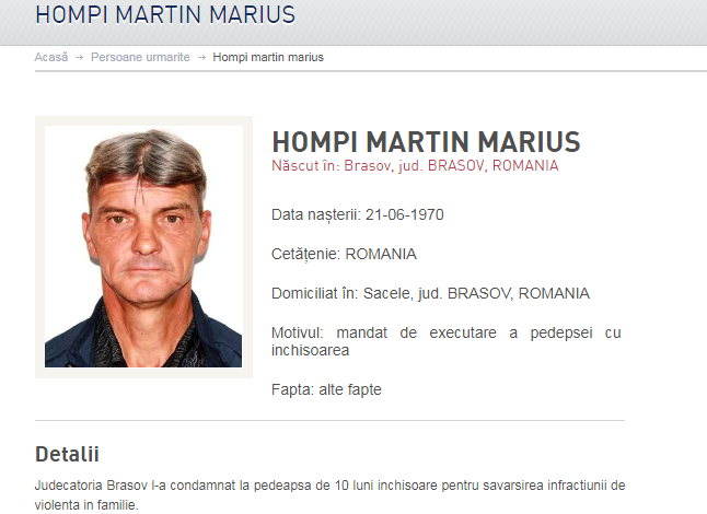 BRAȘOV. Bărbatul dat în urmărire pentru violență în familie a fost prins 5 | MyTex.ro