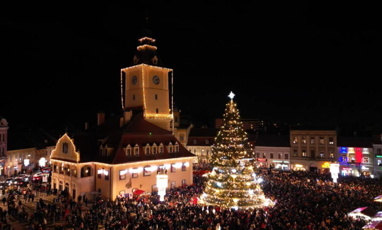 Piața Sfatului, Târgul de Crăciun, Târg de Crăciun Brașov, Tțrg de Crăciun 2022 Brașov,