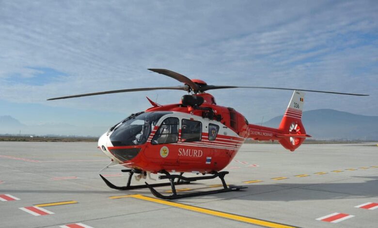 elicopter SMURD, punct de operare aeromedicală, DSU, pacient, stare critică, prima salvare, SCJU, elicopterul SMURD, prima viațî salvată.