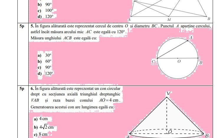 Evaluarea Națională - subiectele și baremul la matematică | MyTex.ro
