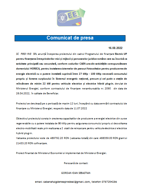 Comunicat de presă 9 | MyTex.ro