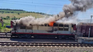 Încă un tren a luat foc | MyTex.ro