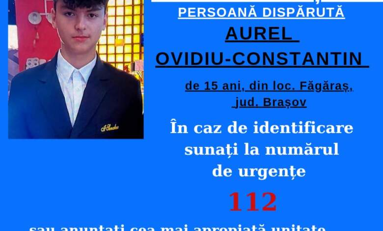 Adolescent dat dispărut în județul Brașov, după ce a plecat de la mătușa sa 3 Adolescent | MyTex.ro