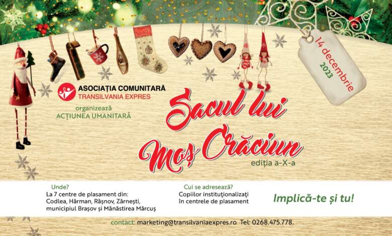 Să umplem împreună „Sacul lui Moș Crăciun” și în acest an! 123 să umplem | MyTex.ro