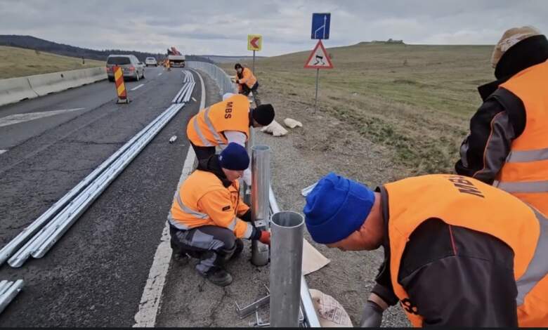 Video. Parapet pe role într-o curbă periculoasă de pe DN 1, din zona municipiului Codlea 3 Parapet | MyTex.ro