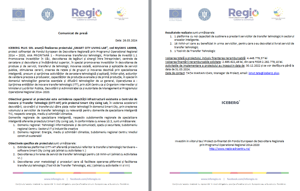 Comunicat de presă 12 | MyTex.ro