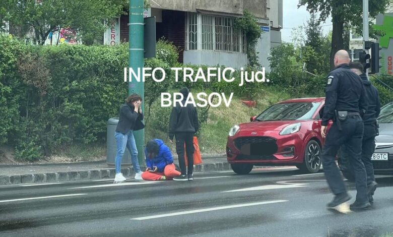 Accident la o trecere de pietoni în curs de semaforizare, pe strada Hărmanului din Brașov 3 Accident | MyTex.ro