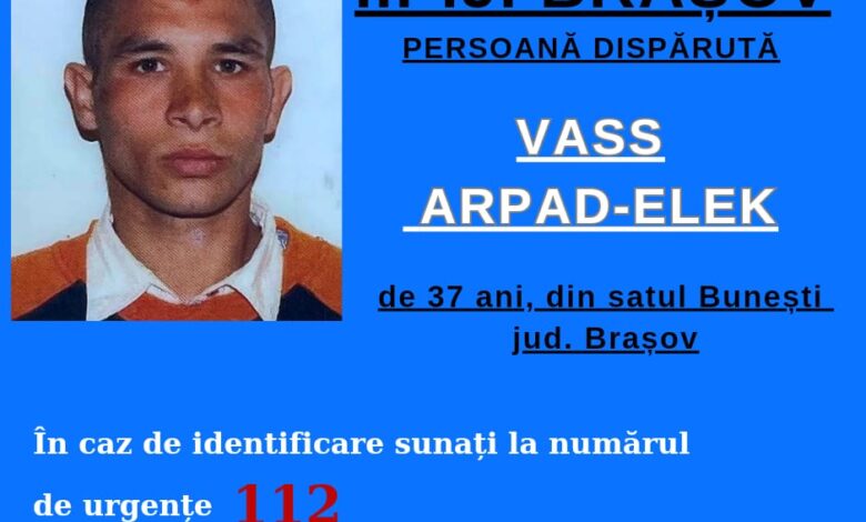 Bărbat din județul Brașov, dat dispărut 3 Bărbat | MyTex.ro