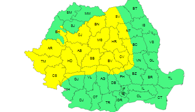 Județul Brașov - sub cod galben de furtuni | MyTex.ro