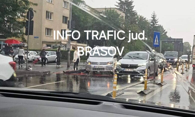 Accident la trecerea de pietoni, în Brașov! 3 Accident | MyTex.ro