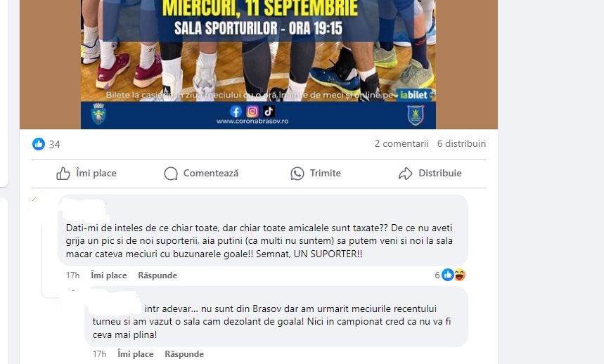 Mesaj pentru conducerea clubului Corona Braşov: „De ce nu aveti grijă şi de noi? Semnat, un suporter” 7 Mesaj pentru conducerea clubului Corona Braşov | MyTex.ro